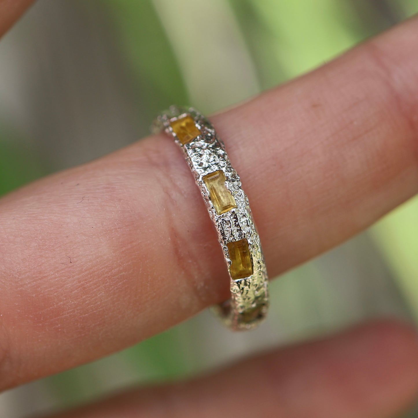 Sterling Silver Baguette Stacker - 9.5