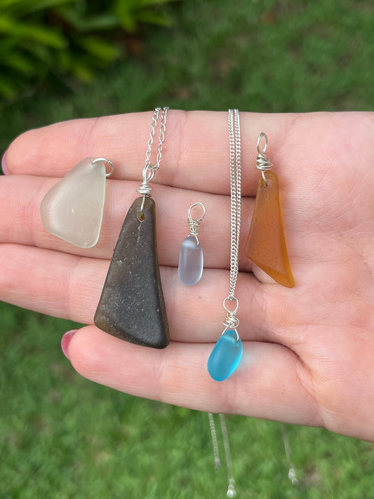 Seas glass pendants - READY TO SHIP
