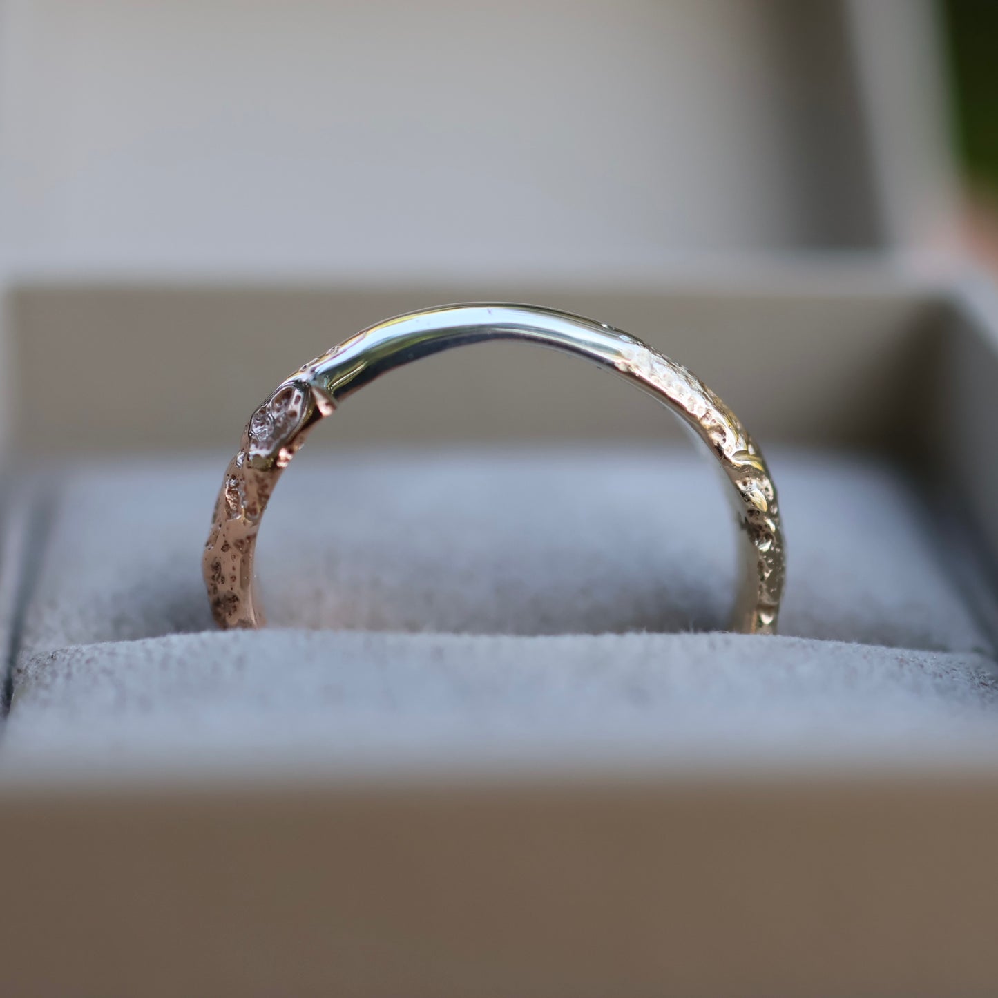 Shoreline meets the sunset  - Rose gold + Yellow gold + Silver