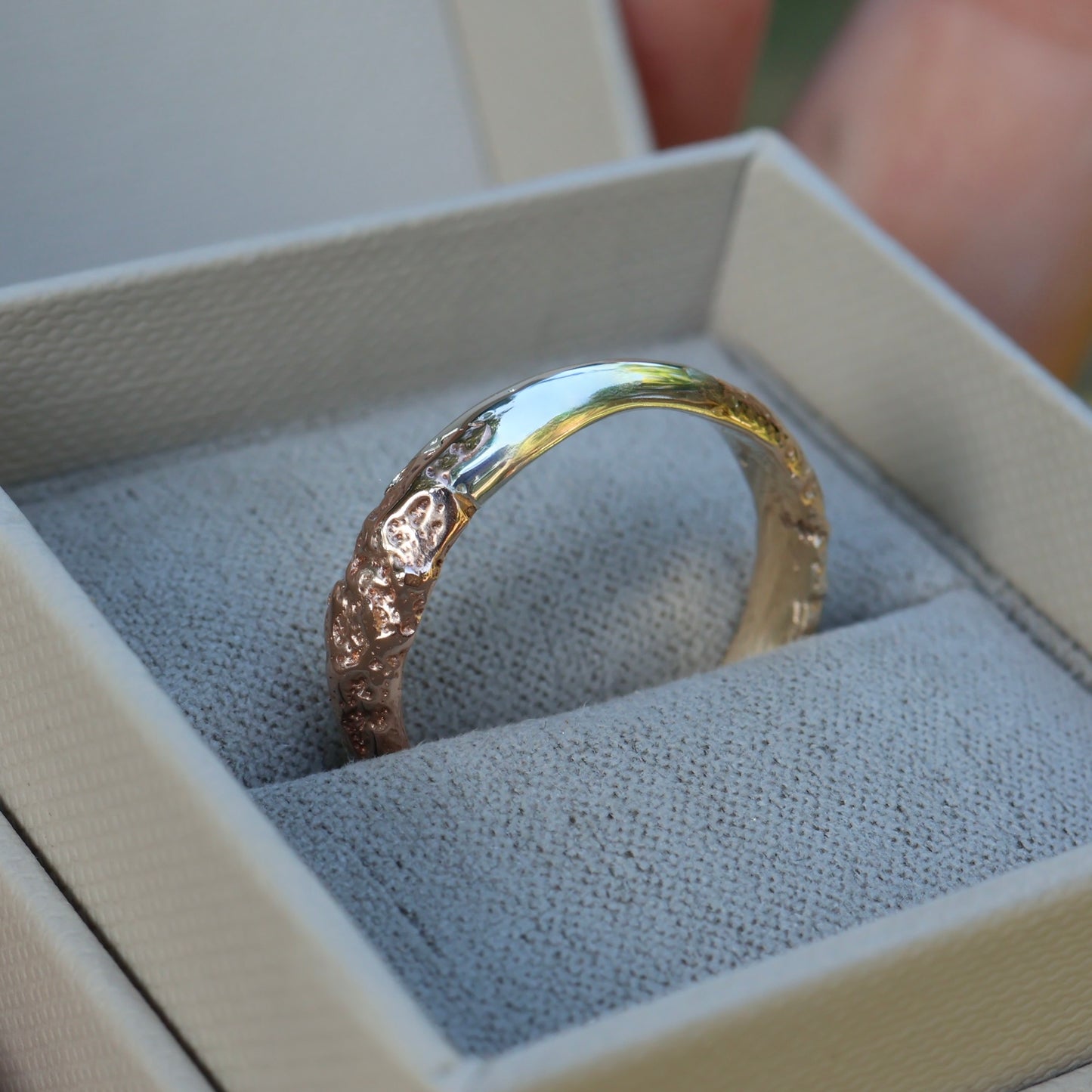 Shoreline meets the sunset  - Rose gold + Yellow gold + Silver