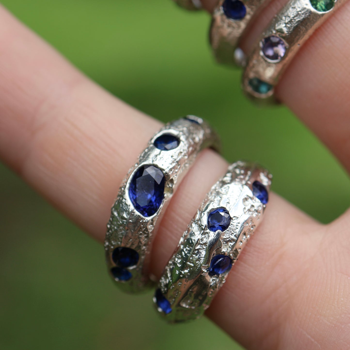 Scattered Gemstone Rings - Cast in Place