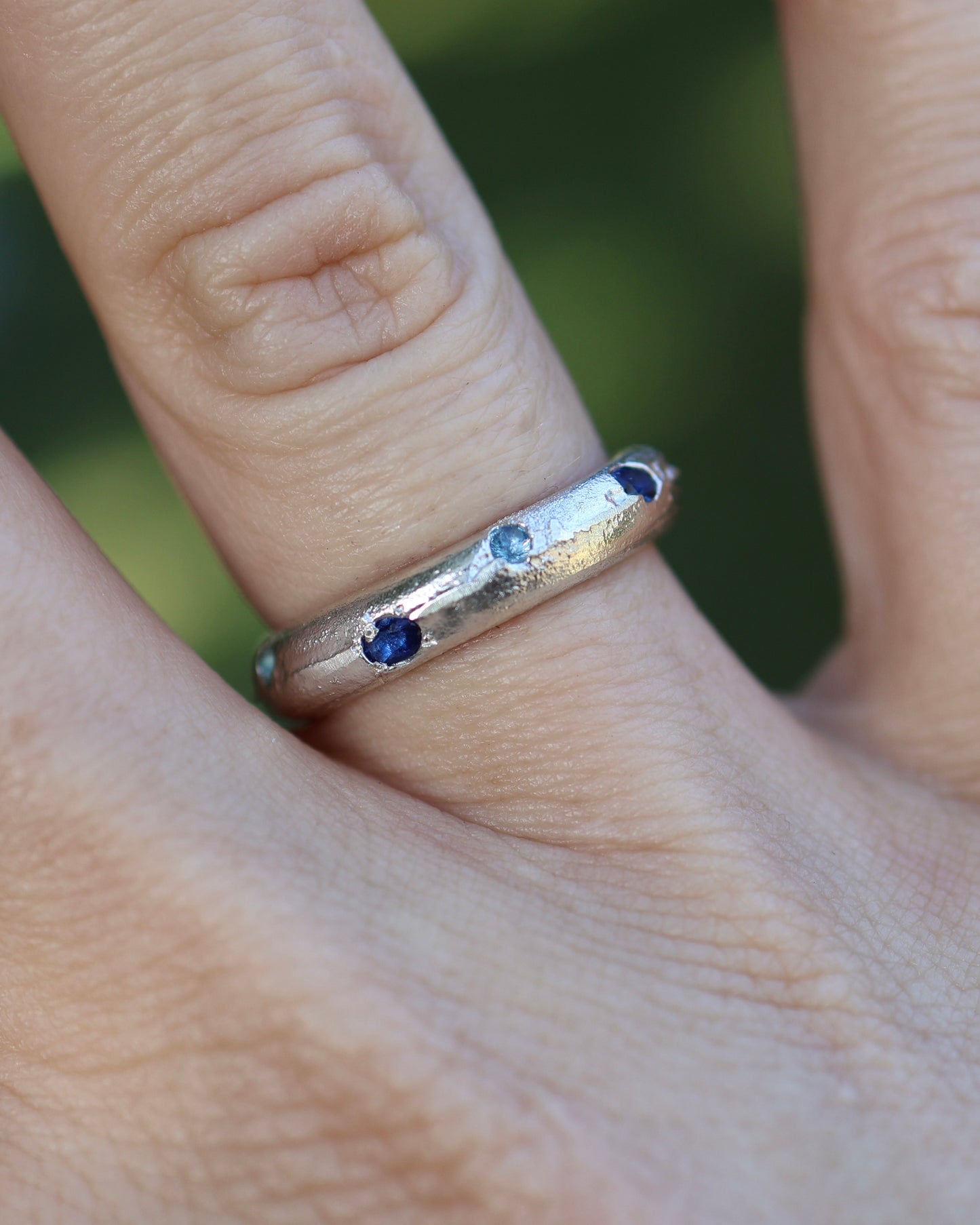 Stacking Ring -  Lab Sapphires - 8