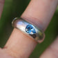 Tear Drop Sapphire Ring -  Lab Sapphire - 8.5