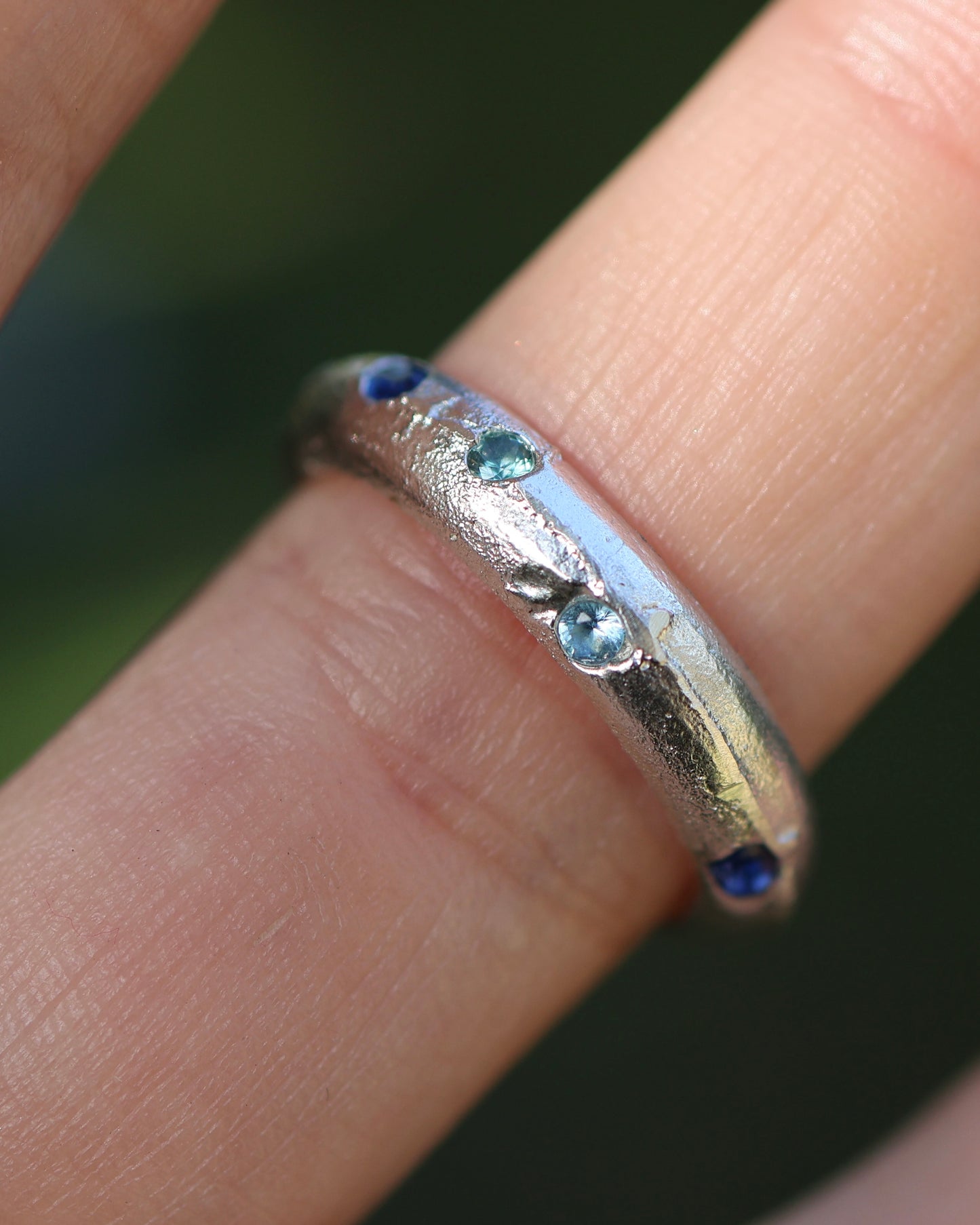Stacking Ring -  Lab Sapphires - 8