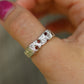 Orange Sapphire Square Sand Signet Ring - 10.5