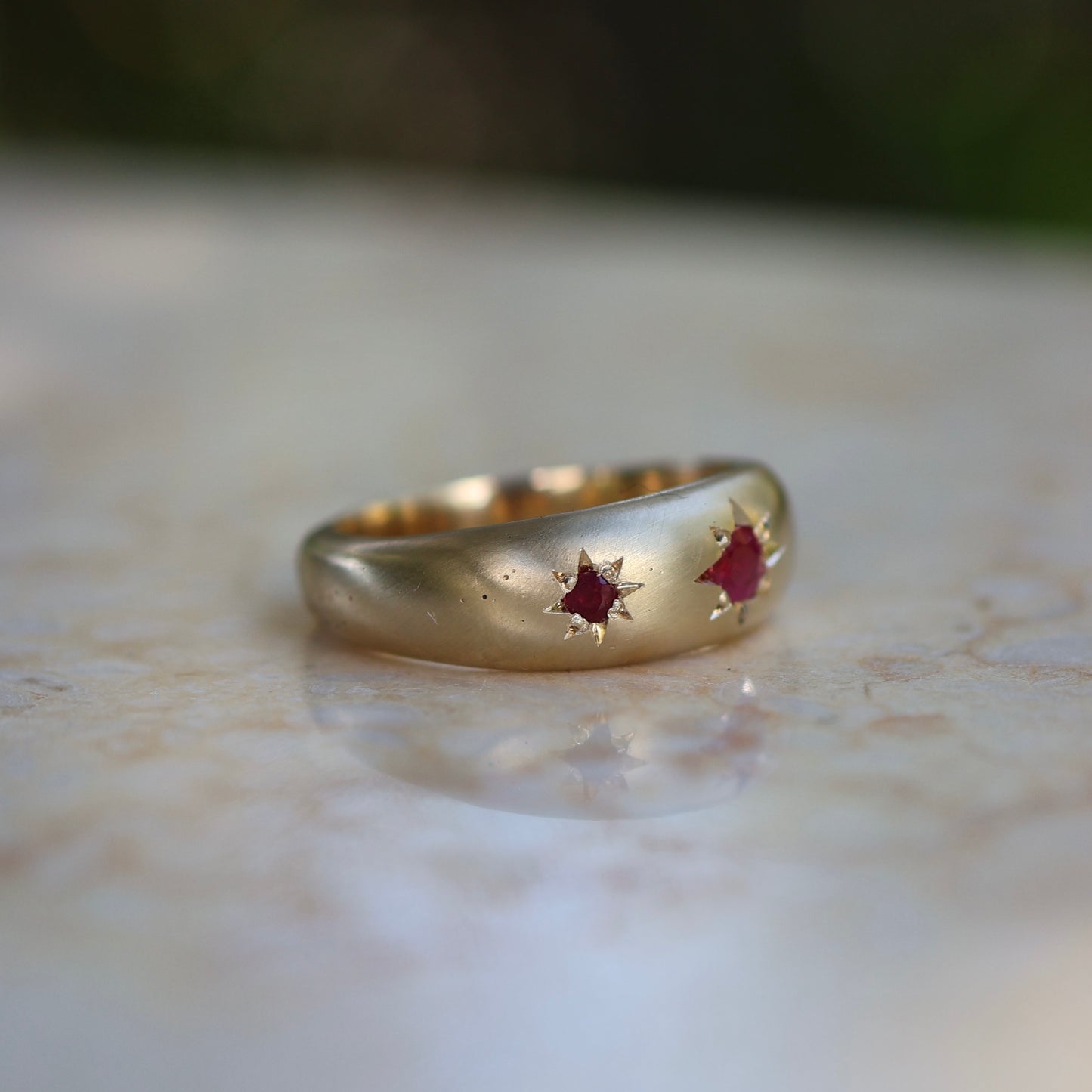 7: Astral Hoard Ring with Rubies|9ct gold| 7/N