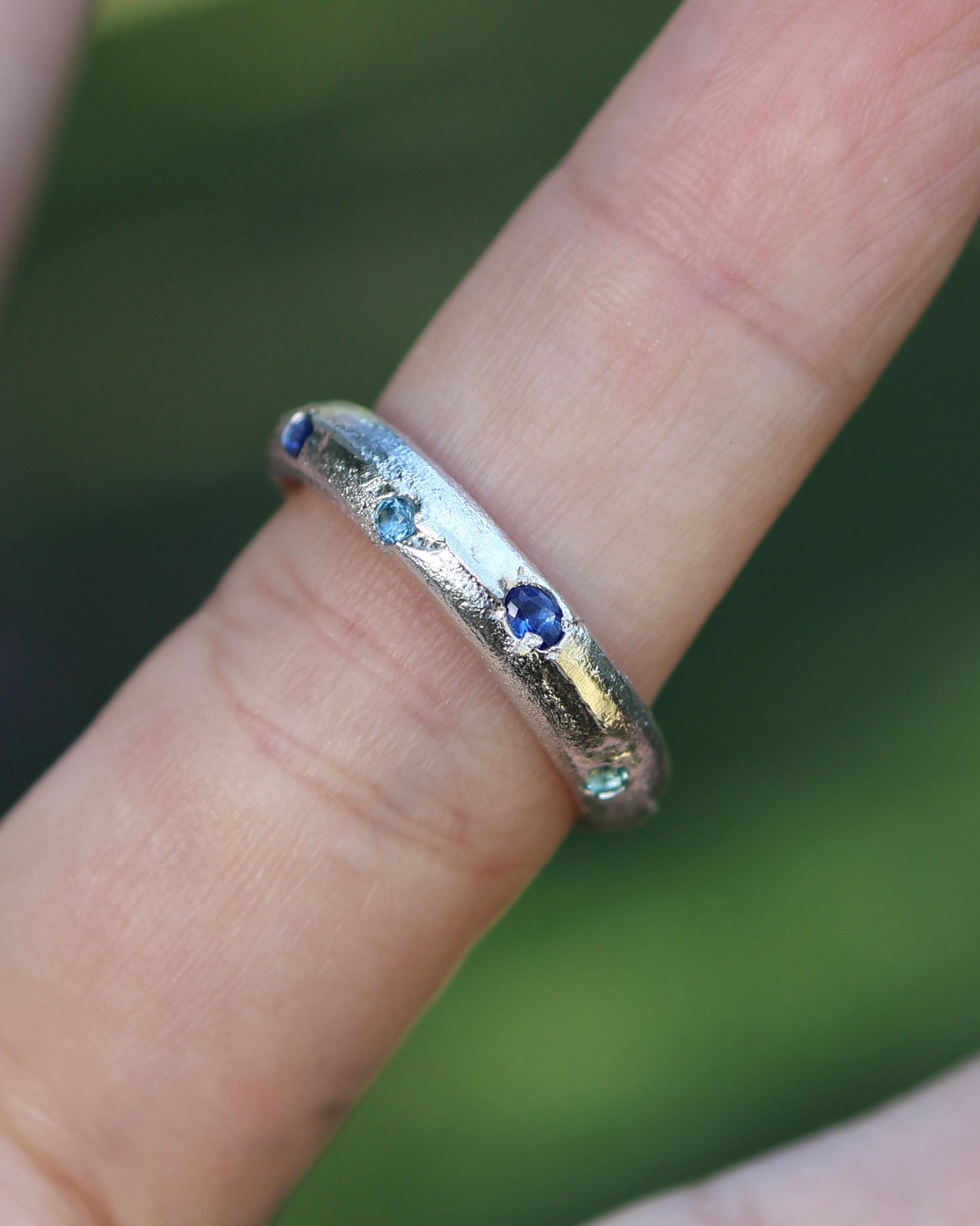 Stacking Ring -  Lab Sapphires - 8