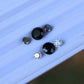 Balck sapphire/Salt & Pepper diamond / lab diamond
