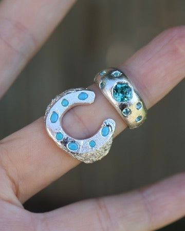 Tourmaline Ring -  Lab Tourmaline - 5.5