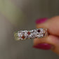 Orange Sapphire Square Sand Signet Ring - 10.5