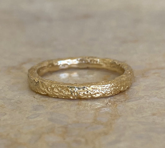 3mm Sand Band 9ct Yellow Gold - MADE TO ORDER