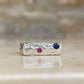 Pink & Blue Scatter Sand Signet Ring - READY TO SHIP