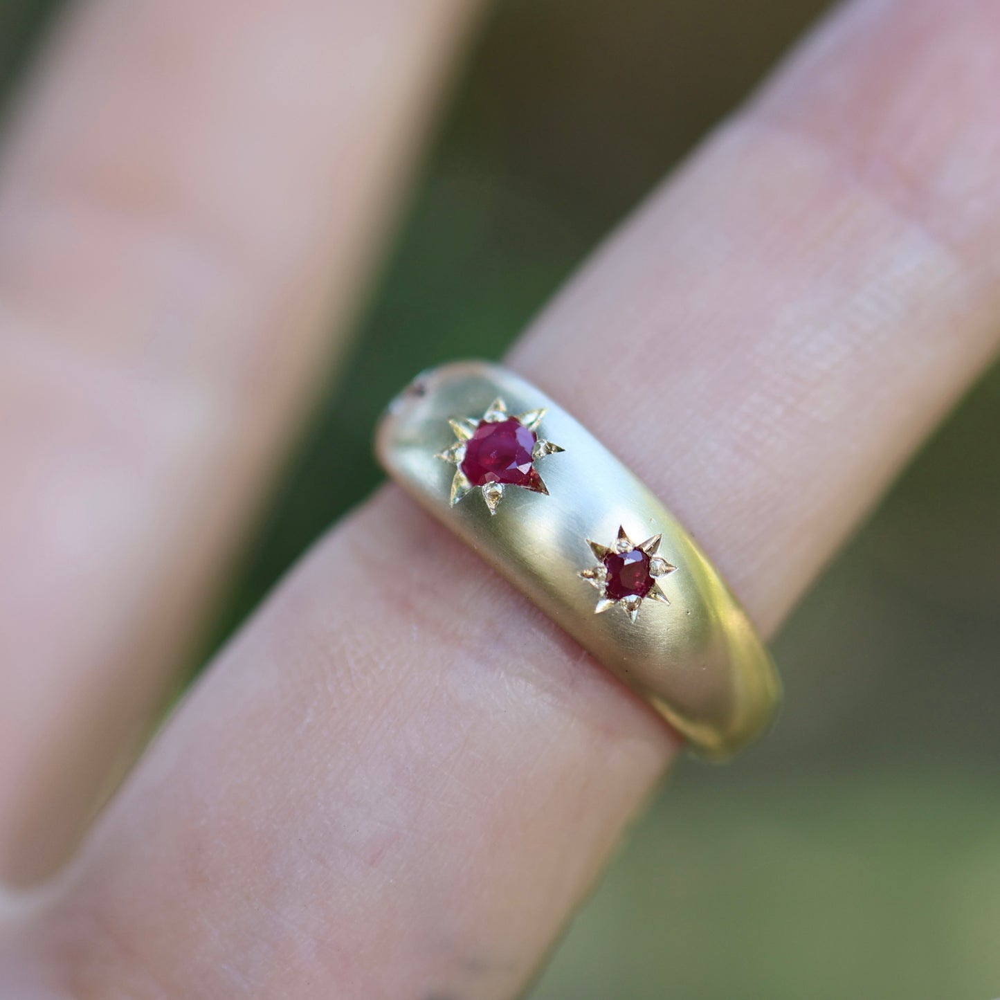 7: Astral Hoard Ring with Rubies|9ct gold| 7/N