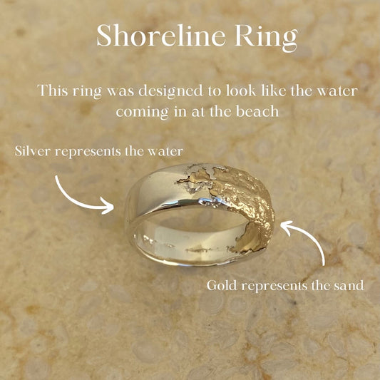 #6 Shoreline Ring 8mm size 7.5- READY TO SHIP