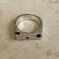 Pink & Blue Scatter Sand Signet Ring - READY TO SHIP