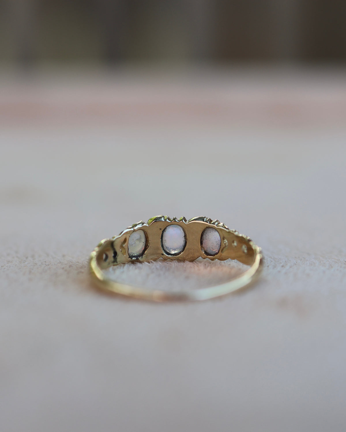 Gemstone Ring | 18ct Yellow Gold | Opal & Rubies | 9