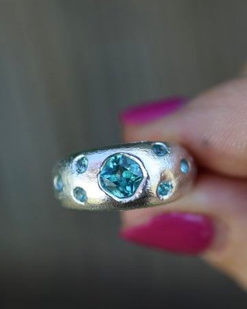Tourmaline Ring -  Lab Tourmaline - 5.5