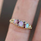Gemstone Ring | 18ct Yellow Gold | Opal & Rubies | 9