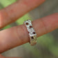 Orange Sapphire Square Sand Signet Ring - 10.5