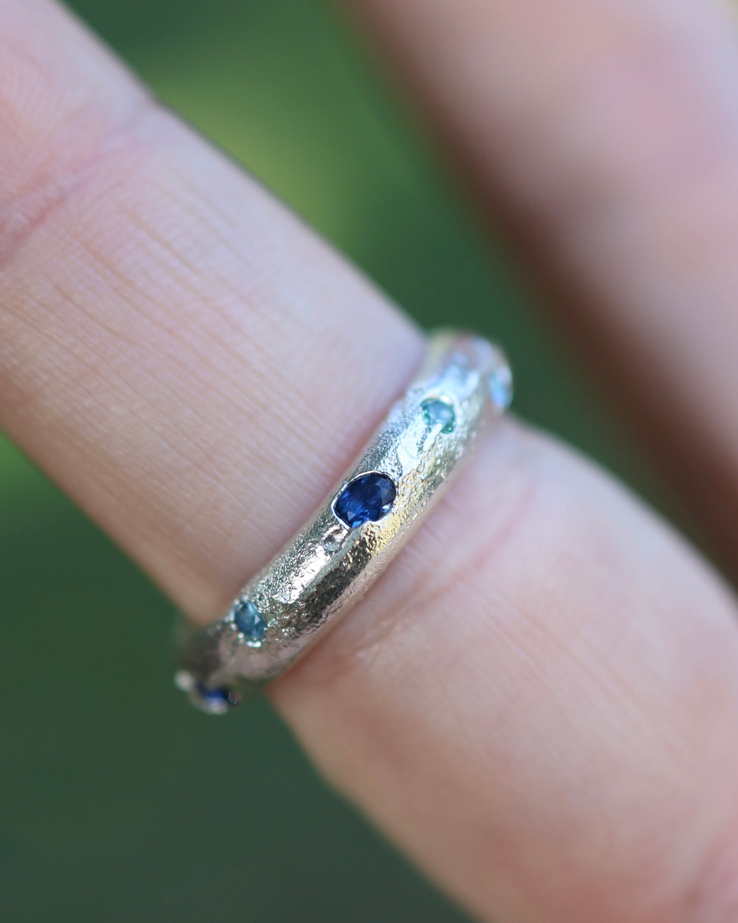 Stacking Ring -  Lab Sapphires - 8