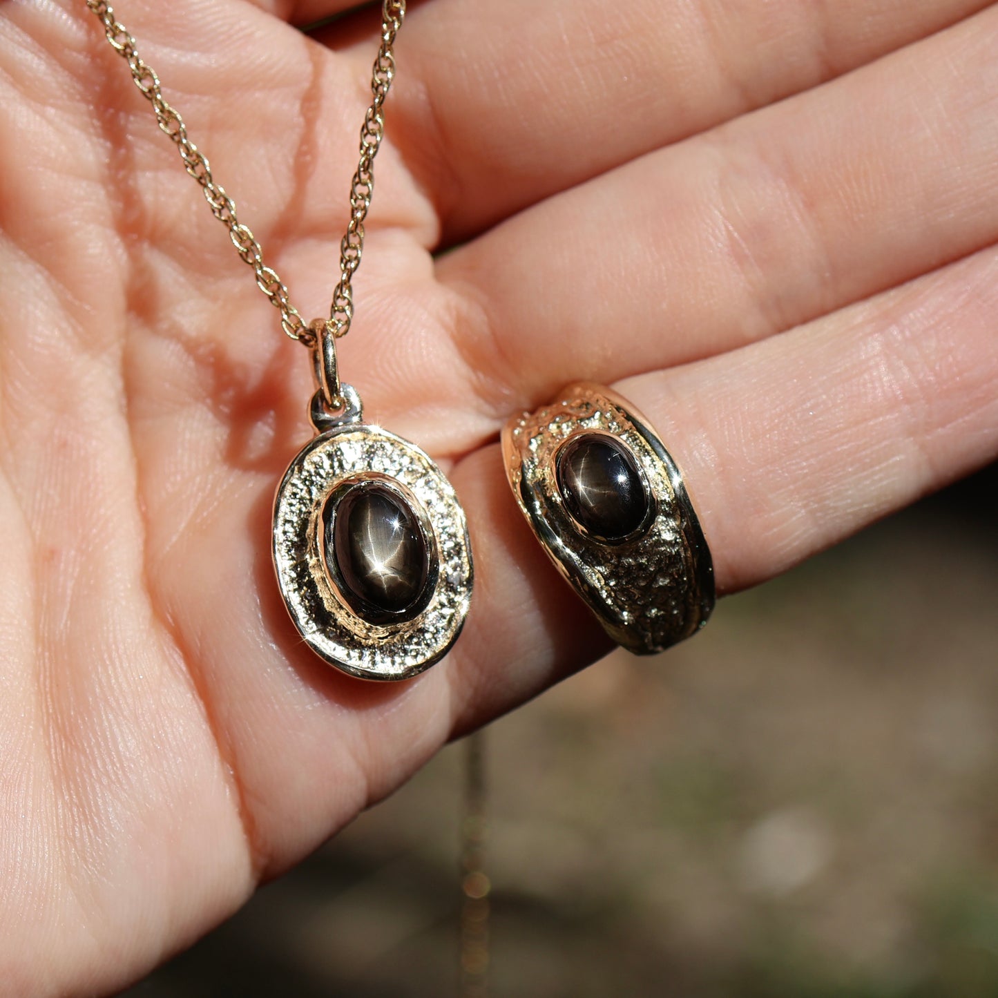 9: Astral Relic Pendant with Star Sapphire|9ct Yellow Gold