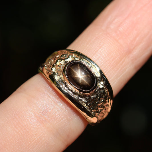 8: Astral Relic Ring with Star Sapphire |9ct gold| 6/L