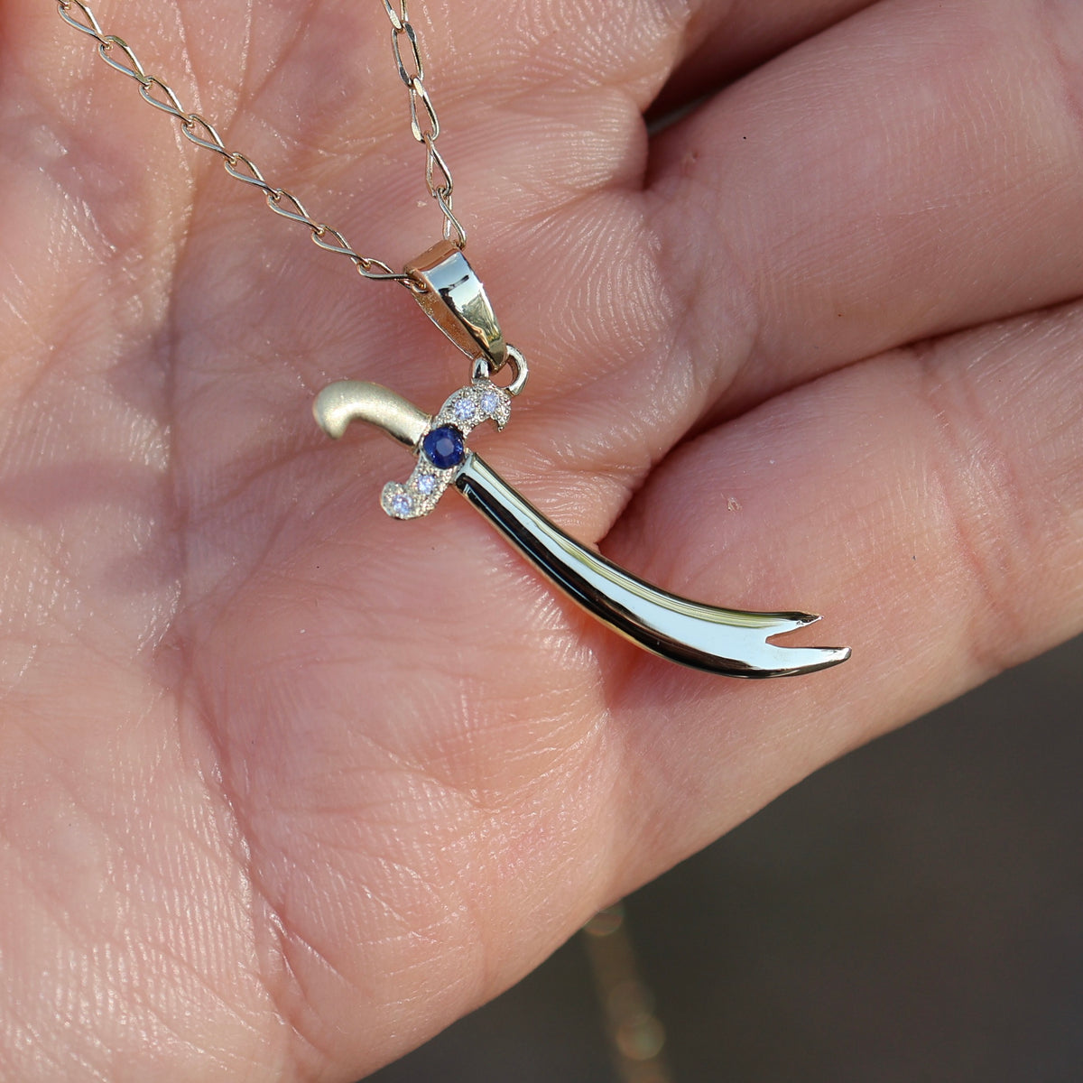 Sword Pendant|9ct gold|Chain