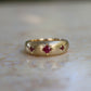 7: Astral Hoard Ring with Rubies|9ct gold| 7/N