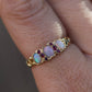 Gemstone Ring | 18ct Yellow Gold | Opal & Rubies | 9