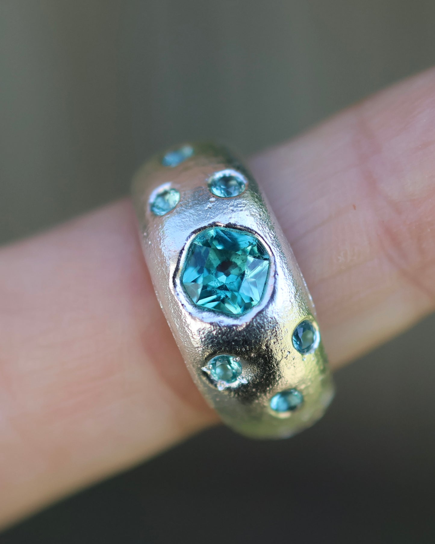 Tourmaline Ring -  Lab Tourmaline - 5.5
