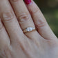 6: Castle Signet with Lab Diamond|9ct gold| 7/N