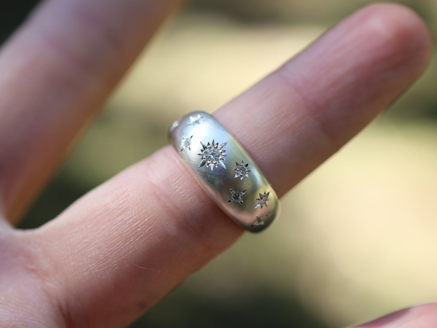 Night Sky - Dome shaped ring