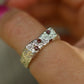 Orange Sapphire Square Sand Signet Ring - 10.5