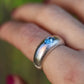 Tear Drop Sapphire Ring -  Lab Sapphire - 8.5