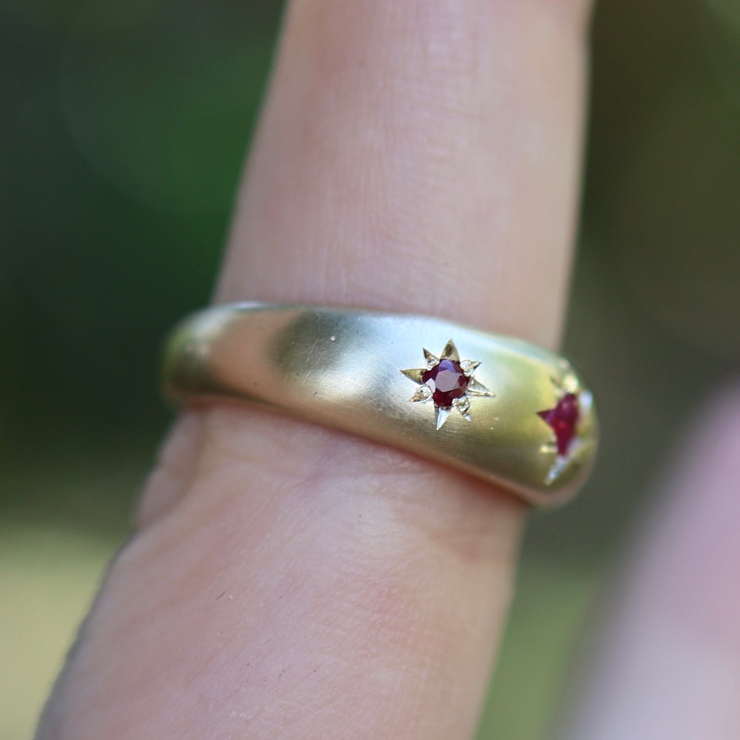 7: Astral Hoard Ring with Rubies|9ct gold| 7/N