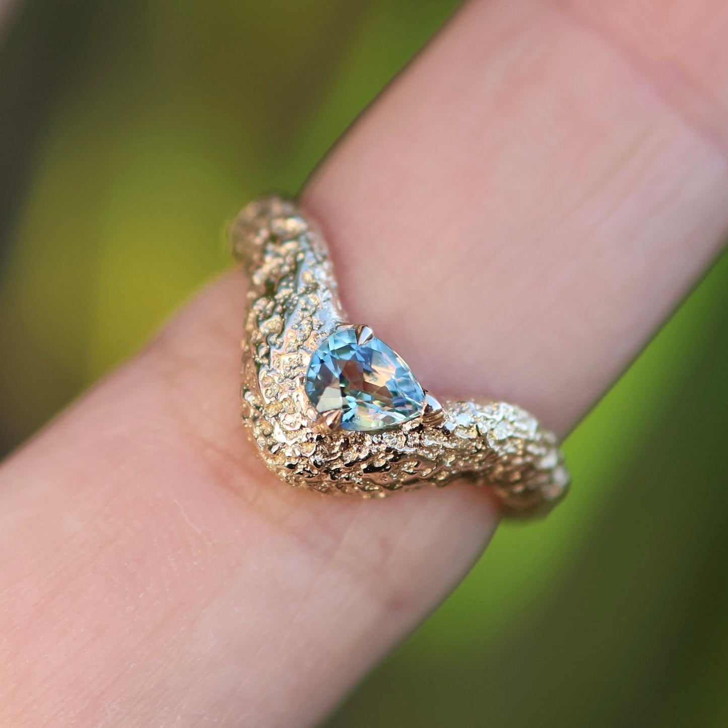10: Wave Ring with Sapphire