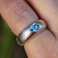 Tear Drop Sapphire Ring -  Lab Sapphire - 8.5