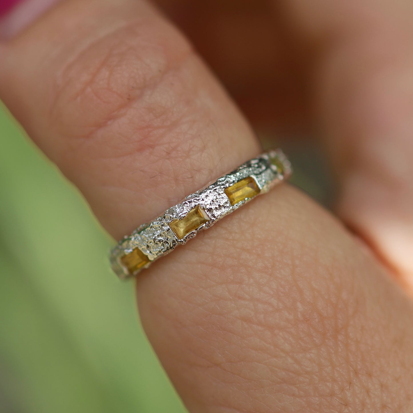 Sterling Silver Baguette Stacker - 9.5