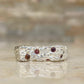 Orange Sapphire Square Sand Signet Ring - 10.5
