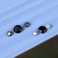 Balck sapphire/Salt & Pepper diamond / lab diamond