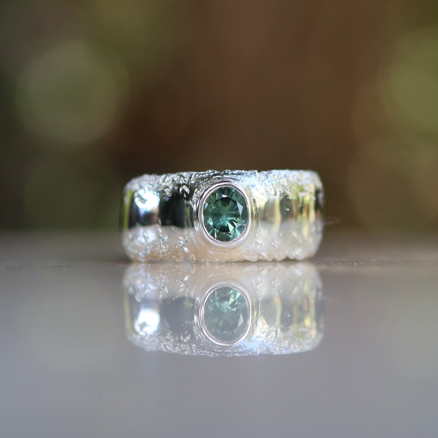 2: Sand Band with Sapphire|Sterling Silver|10/T