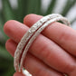 Sterling Silver Sand Bangle 6mm and 3mm
