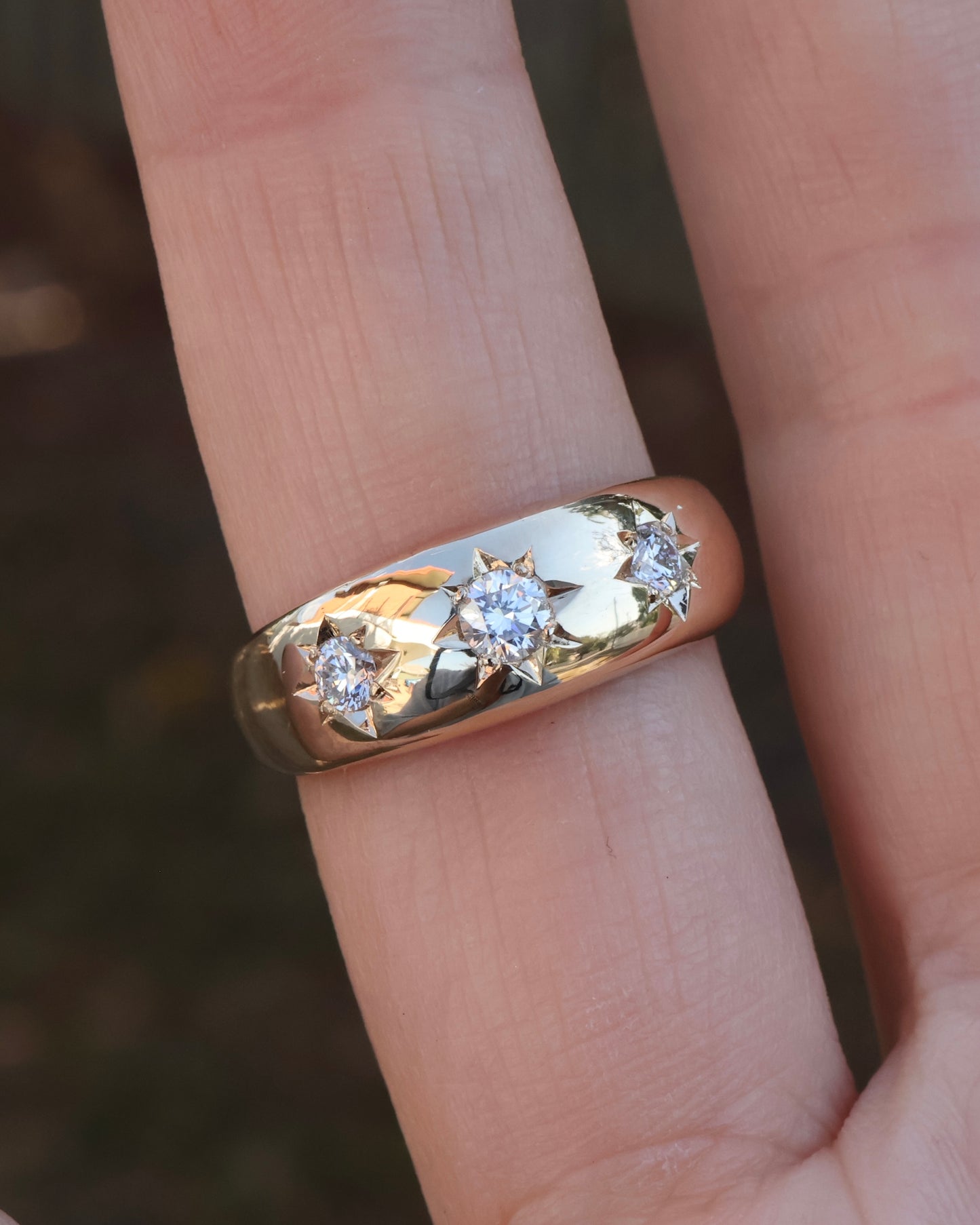 Astral Hoard Ring - 9ct gold with diamonds