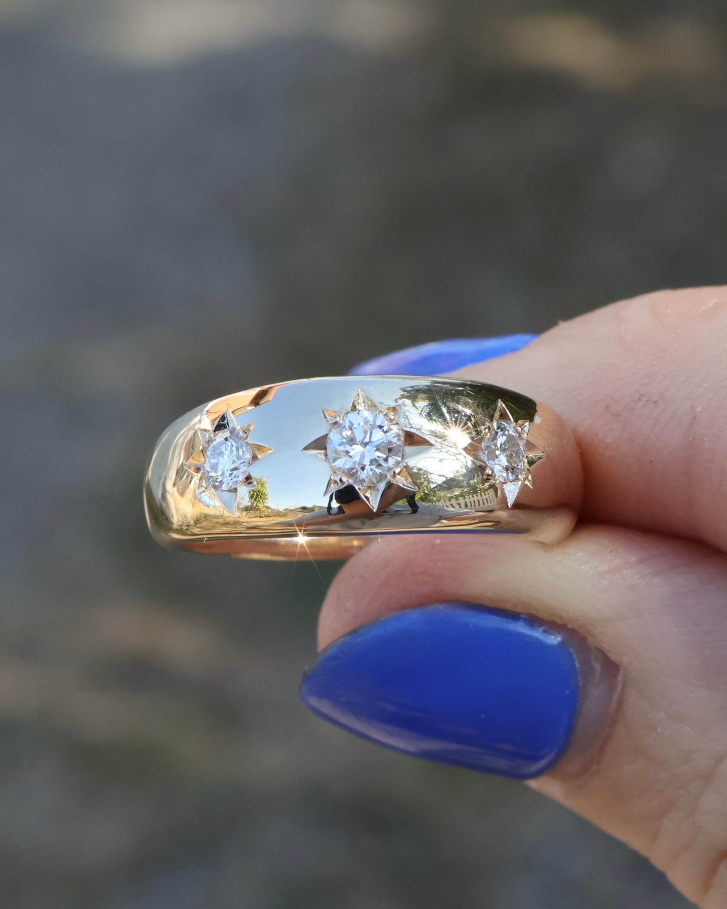 Astral Hoard Ring - 9ct gold with diamonds