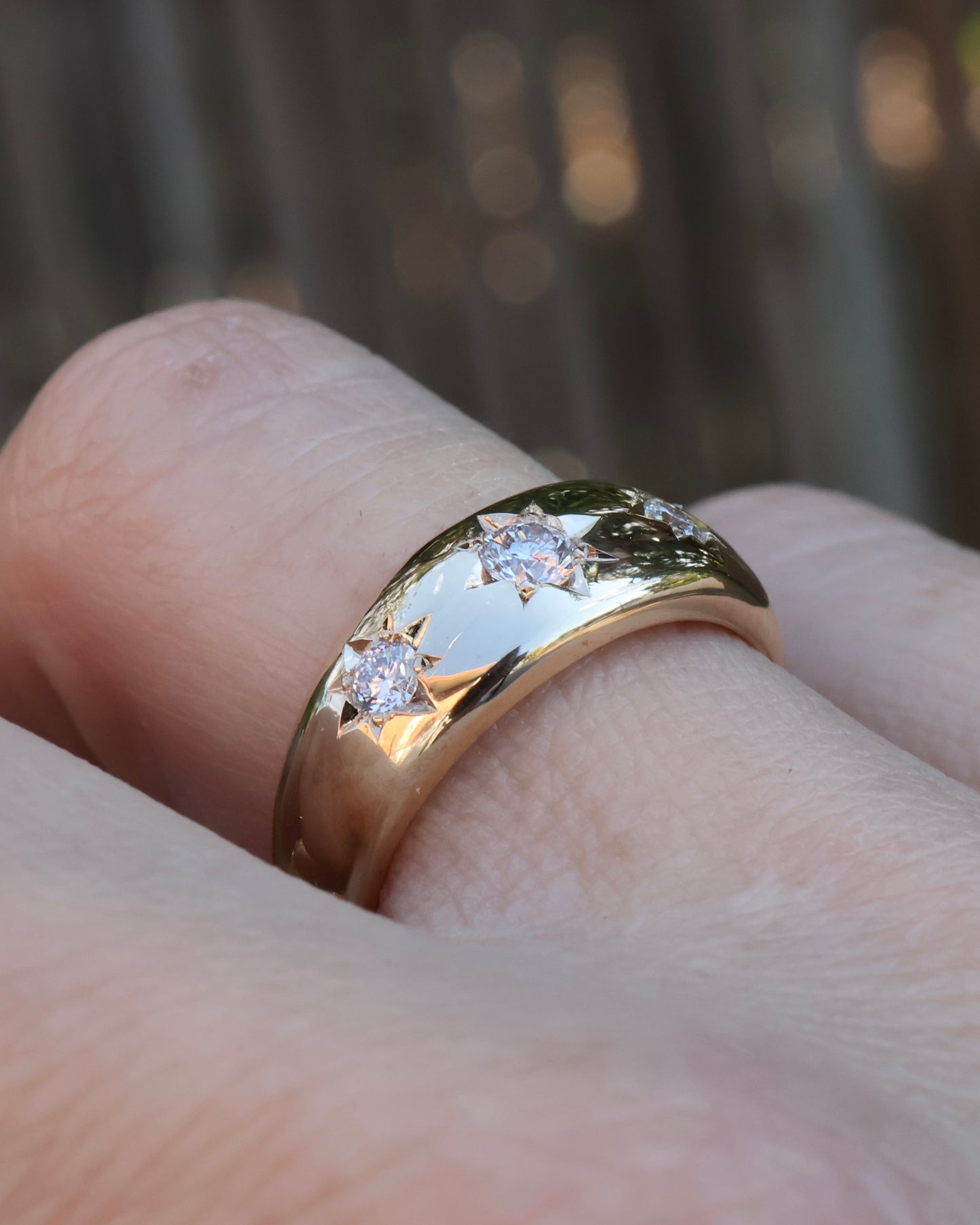 Astral Hoard Ring - 9ct gold with diamonds