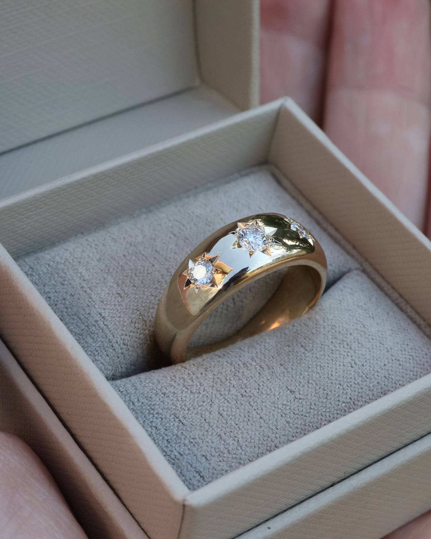 Astral Hoard Ring - 9ct gold with diamonds