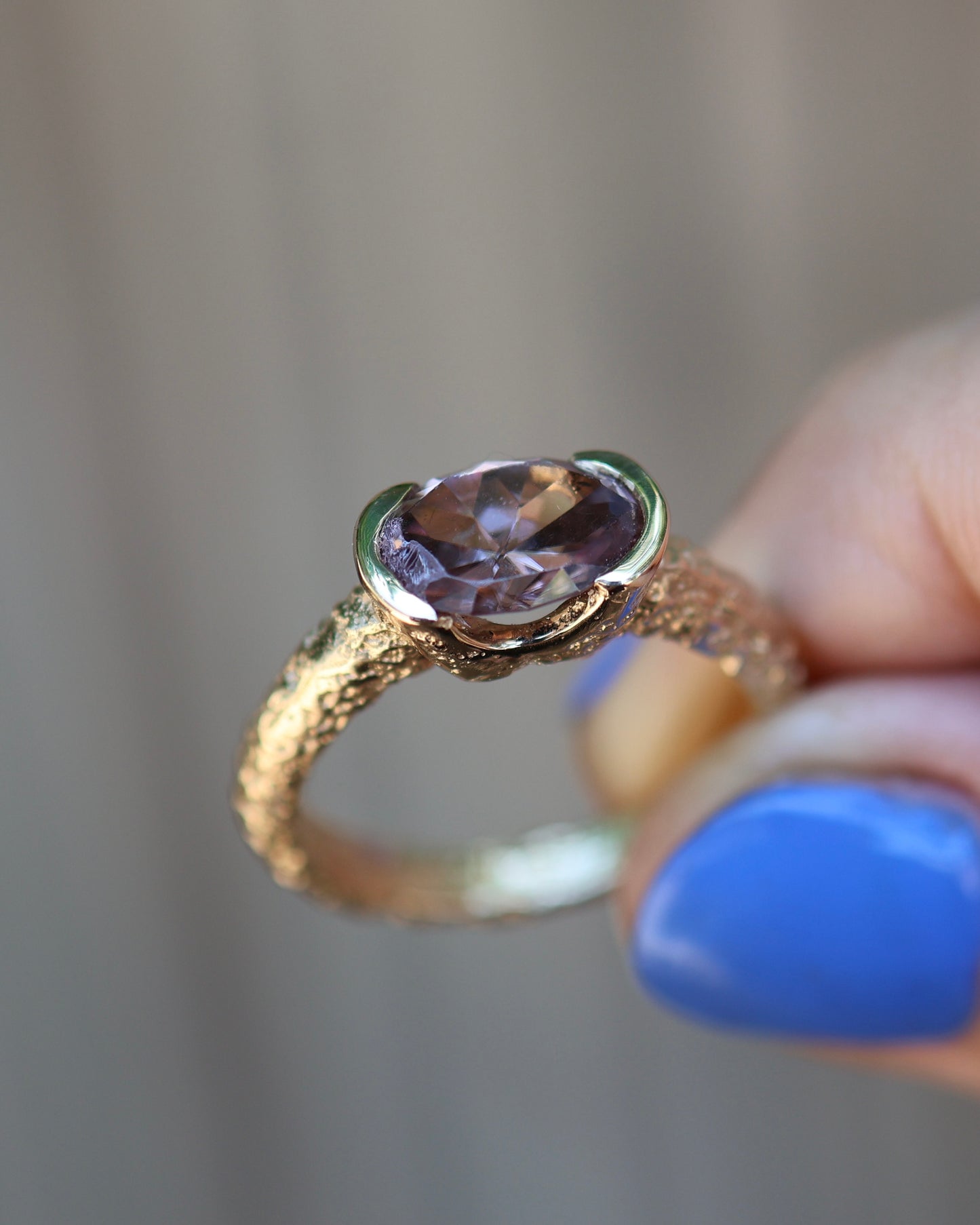 Castle Ring - ZIRCON - 9ct GOLD - READY TO SHIP- 8.25