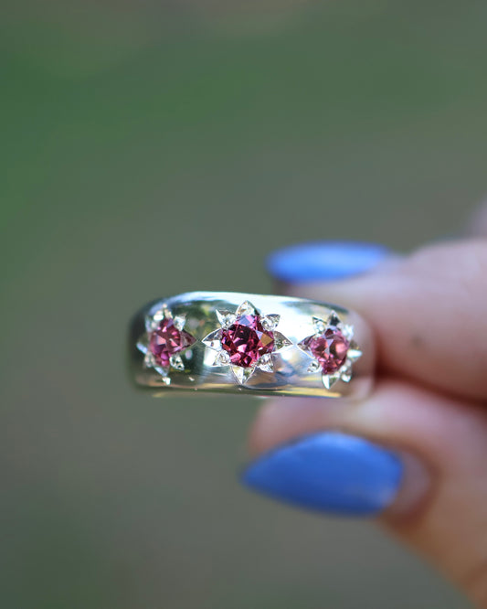 Astral Hoard Ring - Garnet - 7 - READY TO SHIP