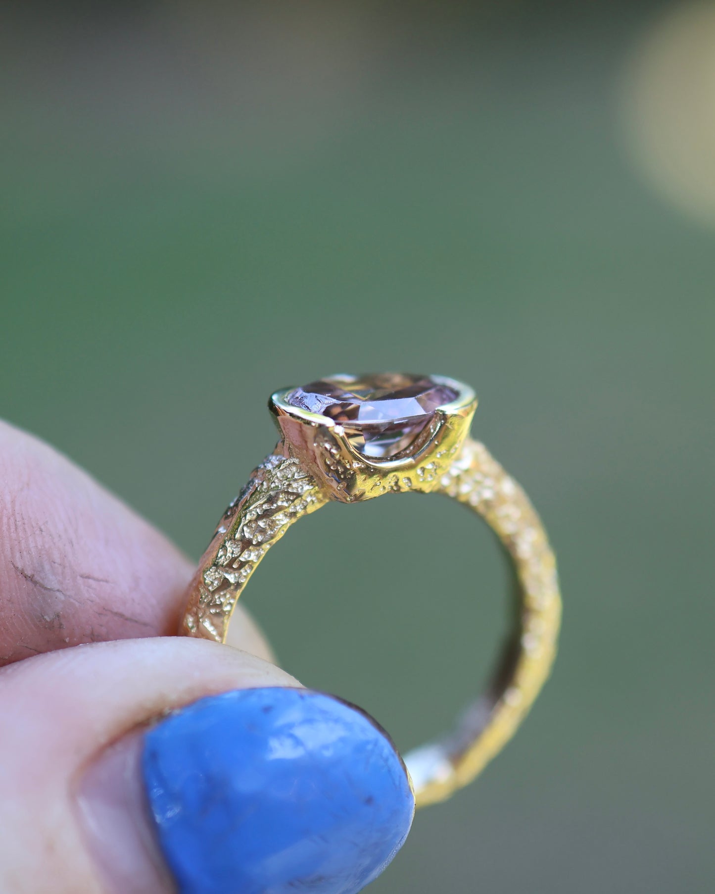 Castle Ring - ZIRCON - 9ct GOLD - READY TO SHIP- 8.25
