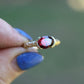Castle Ring | GARNET & 9ct GOLD | 6.5